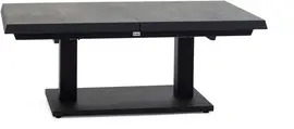 Trestino verstelbare lounge tuintafel codell pop-up extension 183x88x75cm zwart - afbeelding 2