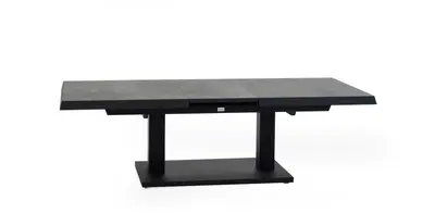 Trestino verstelbare lounge tuintafel codell pop-up extension 183x88x75cm zwart - afbeelding 3