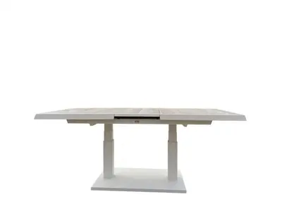 Trestino verstelbare lounge tuintafel codell pop-up extension 183x88x75cm wit - afbeelding 1