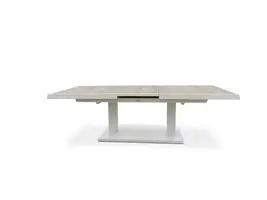 Trestino verstelbare lounge tuintafel codell pop-up extension 183x88x75cm wit - afbeelding 2