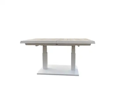 Trestino verstelbare lounge tuintafel codell pop-up extension 183x88x75cm wit - afbeelding 4