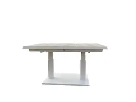 Trestino verstelbare lounge tuintafel codell pop-up extension 183x88x75cm wit - afbeelding 4