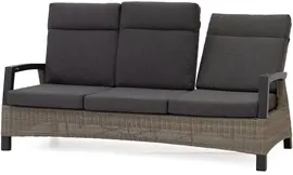 Trestino verstelbare loungebank barree 3-zits antraciet - afbeelding 2