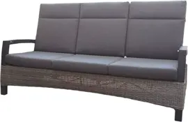 Trestino verstelbare loungebank barree 3-zits antraciet - afbeelding 1