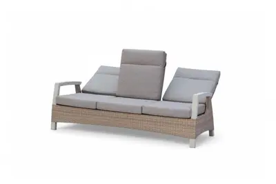 Trestino verstelbare loungebank barree 3-zits latte - afbeelding 2
