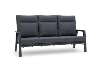 Trestino verstelbare loungebank lectoure 3-zits antraciet - afbeelding 1