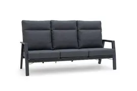 Trestino verstelbare loungebank lectoure 3-zits antraciet - afbeelding 1