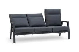 Trestino verstelbare loungebank lectoure 3-zits antraciet - afbeelding 2
