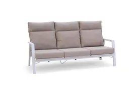 Trestino verstelbare loungebank lectoure 3-zits wit - afbeelding 1