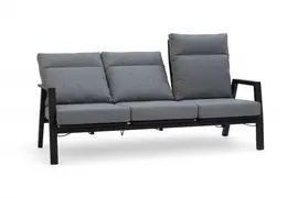 Trestino verstelbare loungebank lectoure 3-zits zwart - afbeelding 2