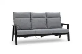 Trestino verstelbare loungebank lectoure 3-zits zwart - afbeelding 1