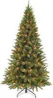 Triumph Tree Forest frosted slim verlichte kunstkerstboom groen 215cm - 256 lampjes - afbeelding 1