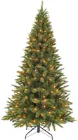 Triumph Tree Forest frosted slim verlichte kunstkerstboom groen 230cm - 304 lampjes - afbeelding 1