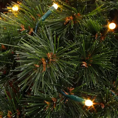 Triumph Tree Forest frosted verlichte kerstkrans groen Ø 90cm - 96 lampjes - afbeelding 3
