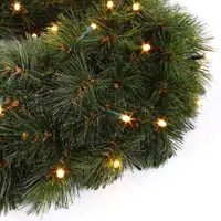 Triumph Tree Forest frosted verlichte kerstkrans groen Ø 90cm - 96 lampjes - afbeelding 4
