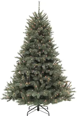 Triumph Tree Forest frosted verlichte kunstkerstboom blauwgroen 215cm - 304 lampjes - afbeelding 4