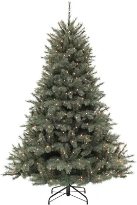 Triumph Tree Forest frosted verlichte kunstkerstboom blauwgroen 230cm - 400 lampjes - afbeelding 4