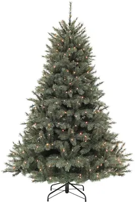 Triumph Tree Forest frosted verlichte kunstkerstboom blauwgroen 185cm - 224 lampjes - afbeelding 4