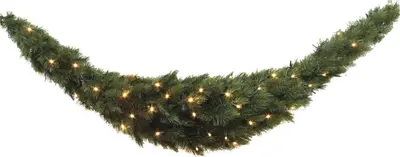 Triumph Tree Forest frosted verlichte slinger groen 180cm - 96 lampjes - afbeelding 1