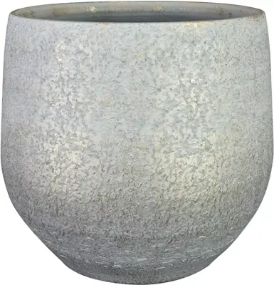 TS bloempot Noor 32x30cm metallic grijs