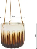 TS Collection bloempot alice  10x11cm caramel - afbeelding 2