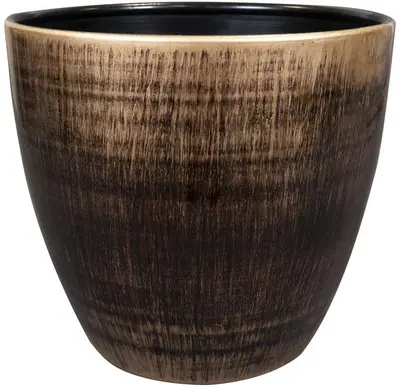 TS Collection bloempot alisa kunststof, metaal 38x35cm goud