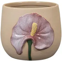 TS Collection bloempot antura keramiek 8x7cm roze - afbeelding 1