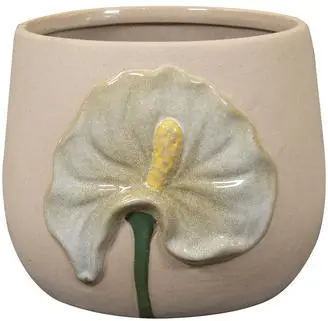 TS Collection bloempot antura keramiek 8x7cm wit