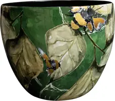 TS Collection bloempot bee metaal 21x16cm green