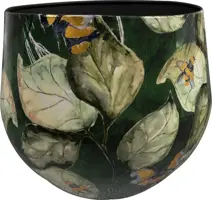 TS Collection bloempot bee metaal 33x28cm green