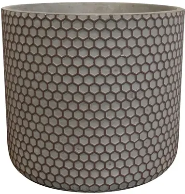 TS Collection bloempot bernt steen 19x16cm shiny black - afbeelding 1