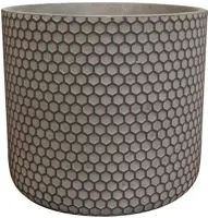 TS Collection bloempot bernt steen 19x16cm shiny black - afbeelding 1