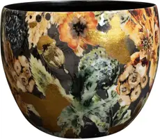 TS Collection bloempot berry metaal 15x12cm blue