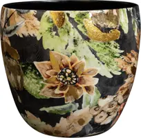 TS Collection bloempot berry metaal 17x15cm blue