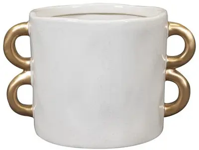 TS Collection bloempot bianca keramiek 11x9cm ivoor