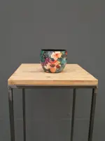 TS Collection bloempot blooming metaal 15x12cm smaragd - afbeelding 2