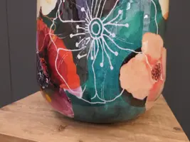 TS Collection bloempot blooming metaal 30x42cm smaragd - afbeelding 3