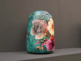 TS Collection bloempot blooming metaal 46x62cm smaragd - afbeelding 3