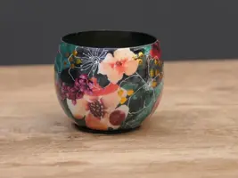 TS Collection bloempot blooming metaal 7x6cm smaragd - afbeelding 1