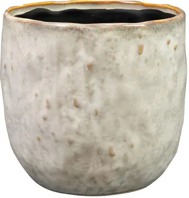 TS Collection bloempot brian keramiek 14x13cm ivoor - afbeelding 1