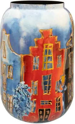 TS Collection Bloempot Canalhouses Red Ø30xH42 cm