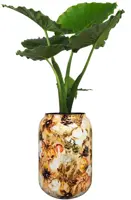 TS Collection bloempot cotton metaal 30x42cm cream - afbeelding 4