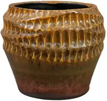TS Collection bloempot deb keramiek 13x11cm savanne - afbeelding 1