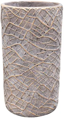 TS Collection bloempot denzel cement, steen 13x24cm shiny concrete - afbeelding 1