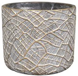 TS Collection bloempot denzel keramiek 8x7cm shiny concrete