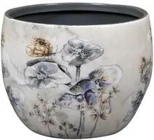 TS Collection bloempot designed by lammie kunststof, metaal 9x7cm moonlight meadow - afbeelding 1