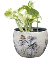TS Collection bloempot designed by lammie kunststof, metaal 9x7cm moonlight meadow - afbeelding 2