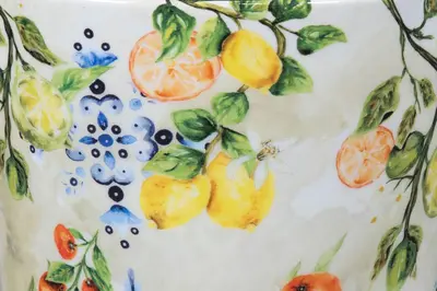 TS Collection bloempot designed by lammie metaal 26x23cm sunny citrus - afbeelding 3