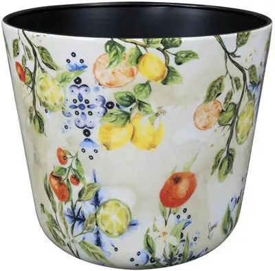 TS Collection bloempot designed by lammie metaal 26x23cm sunny citrus - afbeelding 1