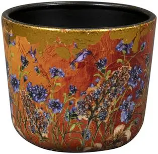 TS Collection bloempot dreamy hummingbird kunststof, metaal 7x7cm dreamy hummingbird